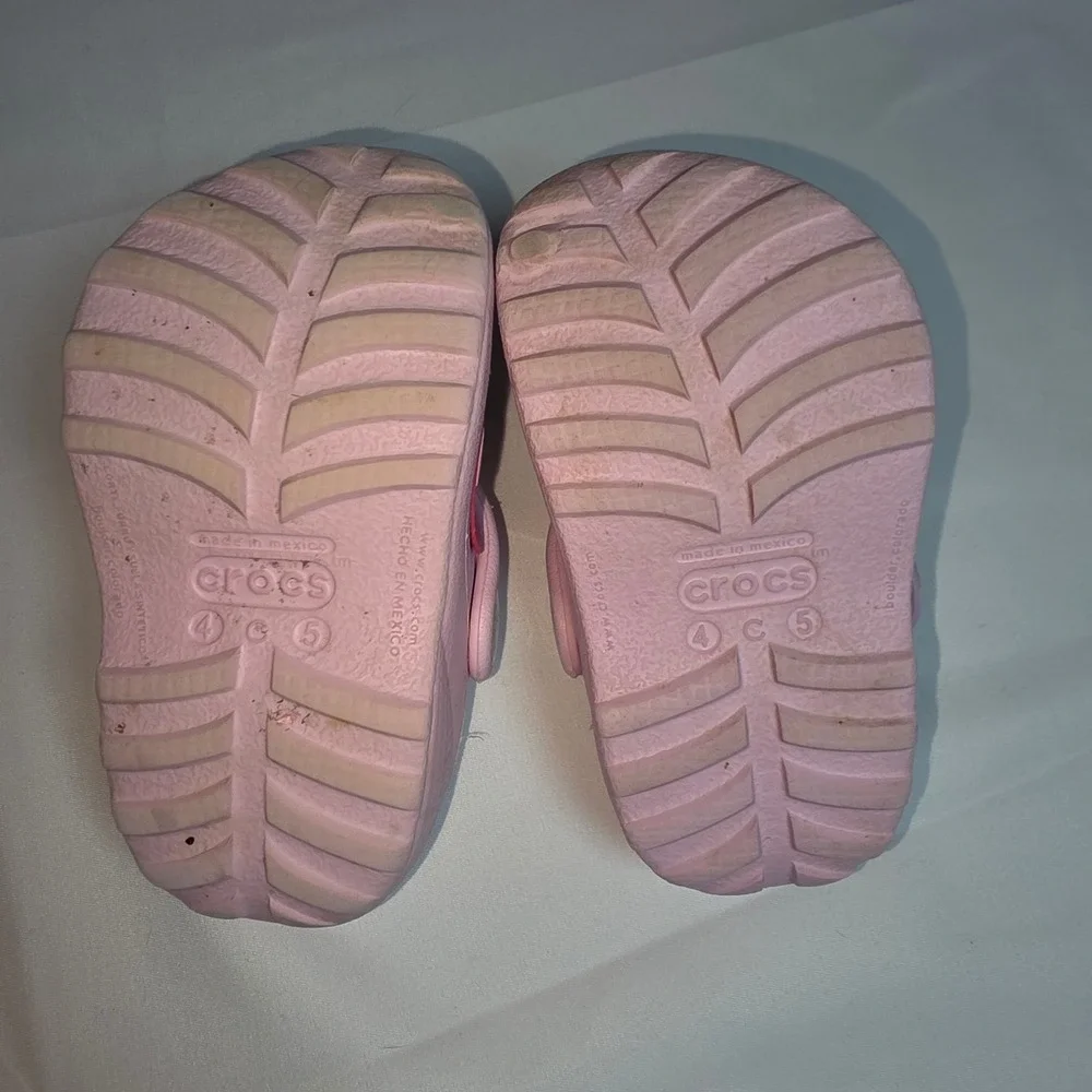 Kids Crocs Pink Starfish Star Clog Sandals Size 4 5 Toddler Beach Shoes‎